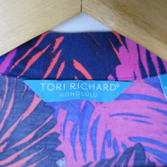 Tori Richard Honolulu Jaxon Tropical Print Dress Size S - Picture 7 of 11